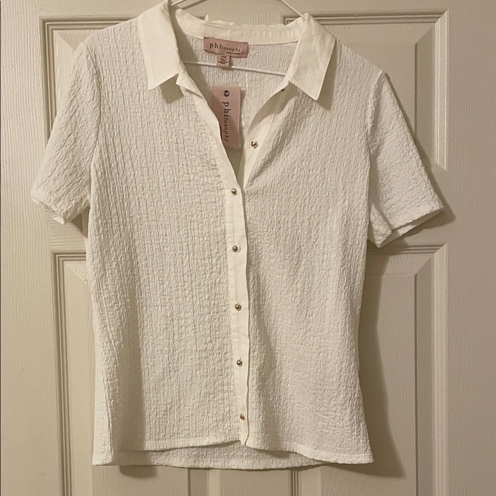 philosophy White Button-Up Shirt - Picture 2 of 3